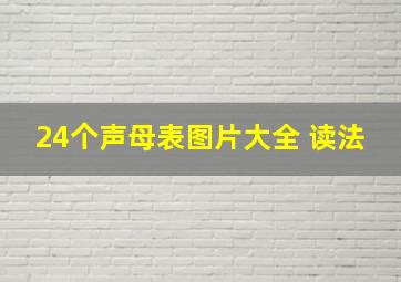 24个声母表图片大全 读法